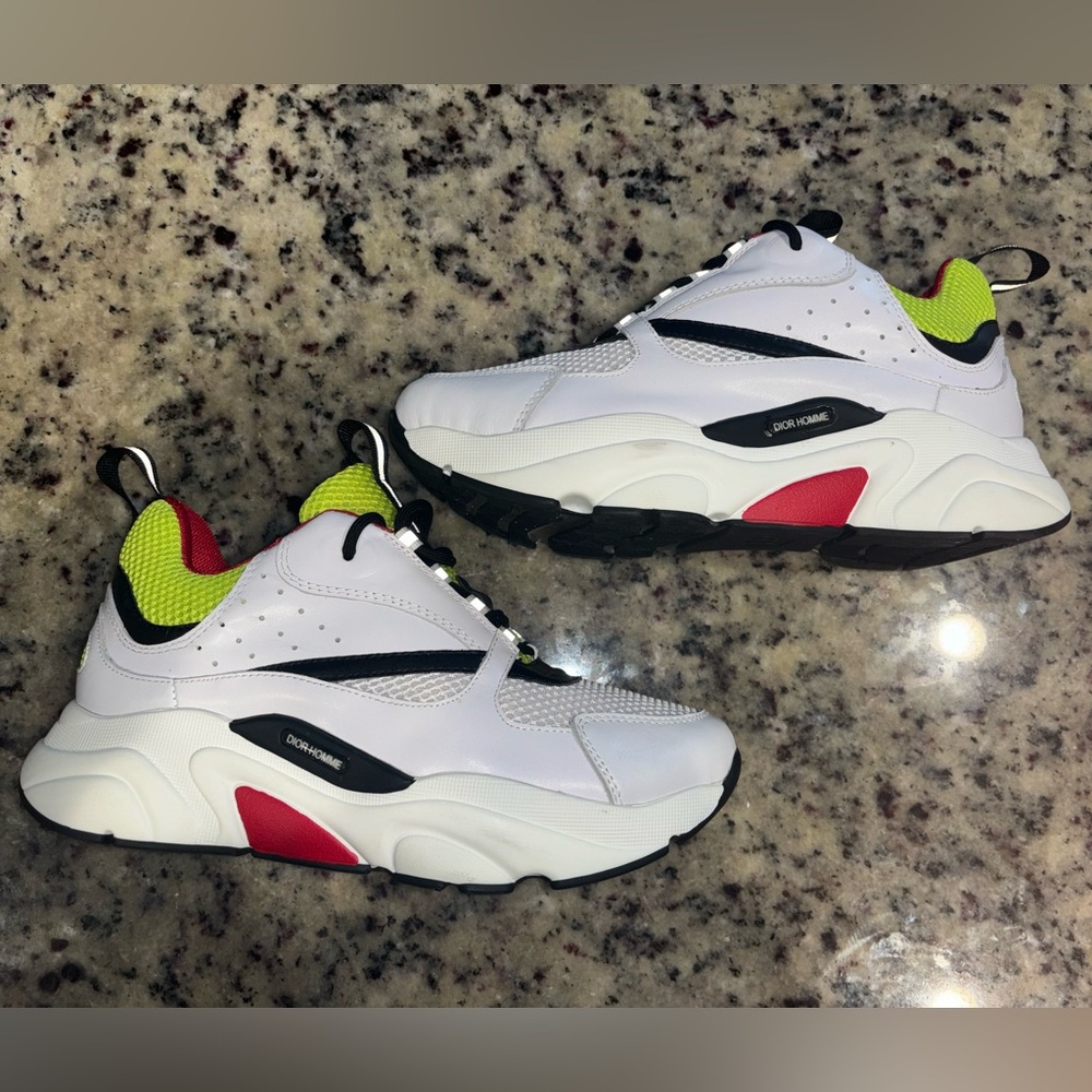 COPY DIOR B22 GREEN YELLOW WHITE SNEAKER SZ 7.5 (41) - Picture 9 of 12